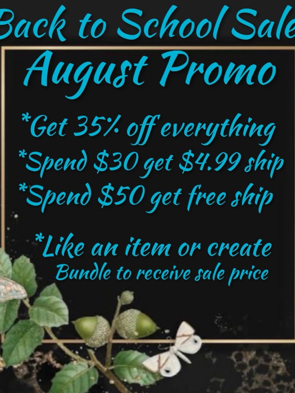 AUGUST PROMO * BACK TO SCHOOL SALE!!